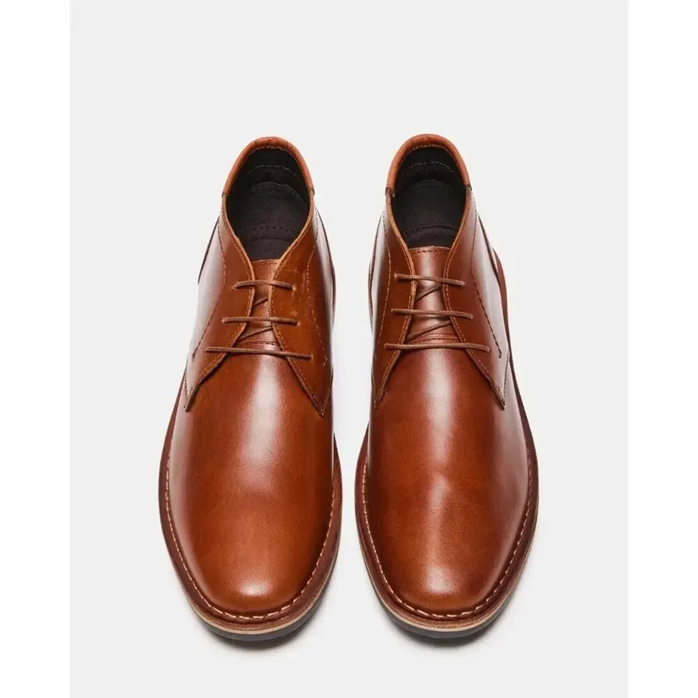 Brand New Men's Steve Madden P-Symin Chukka Boots Color Cogna 9.5 New With Box!